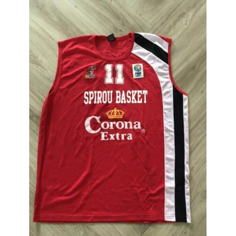 Match worn Spirou basket basketball jersey shirt matchworn