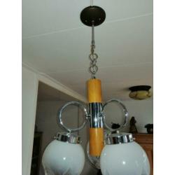 Murano hanglamp Mazegga, drie glazen bollen/retro/vintage
