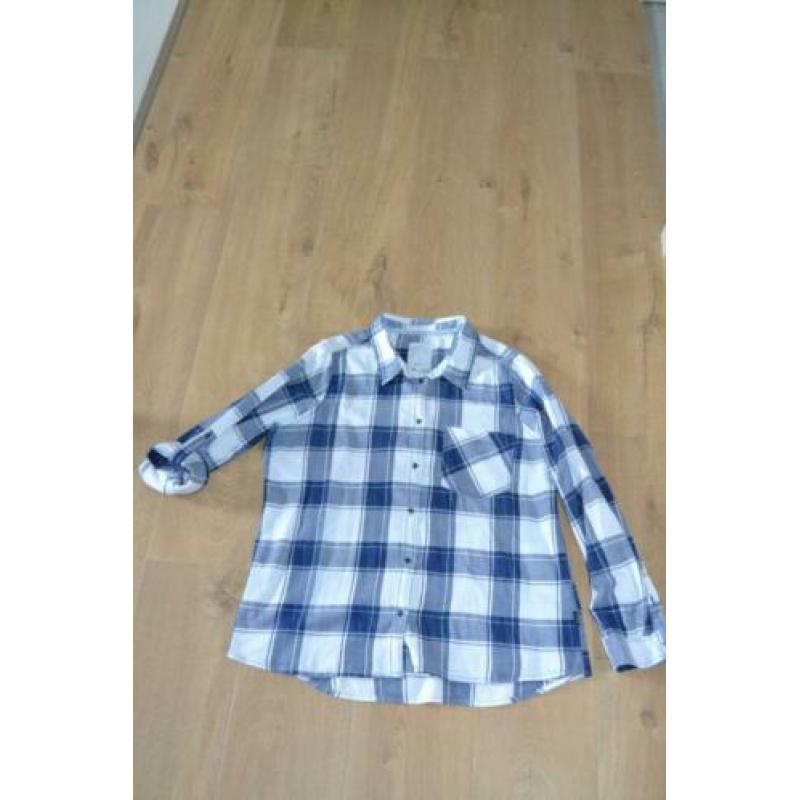 Blauw-wit geruit overhemd Anti Blue maat XL
