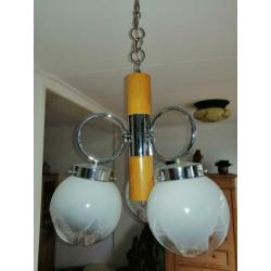 Murano hanglamp Mazegga, drie glazen bollen/retro/vintage