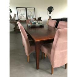 Eetkamer tafel teakhout