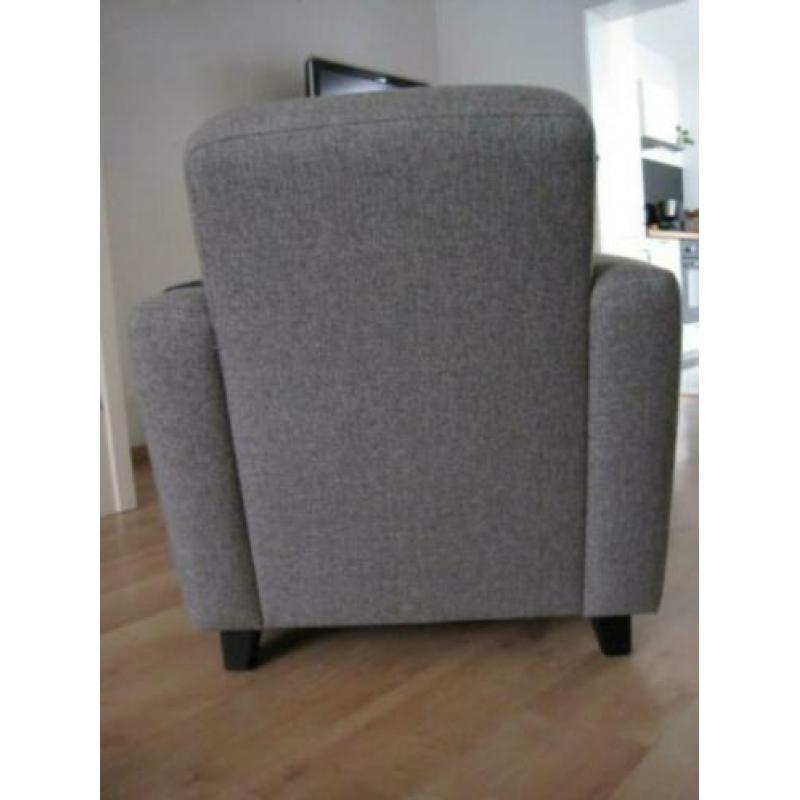 Compacte, grijze FAUTEUIL stevige zit - GOEDE KWALITEIT !!!