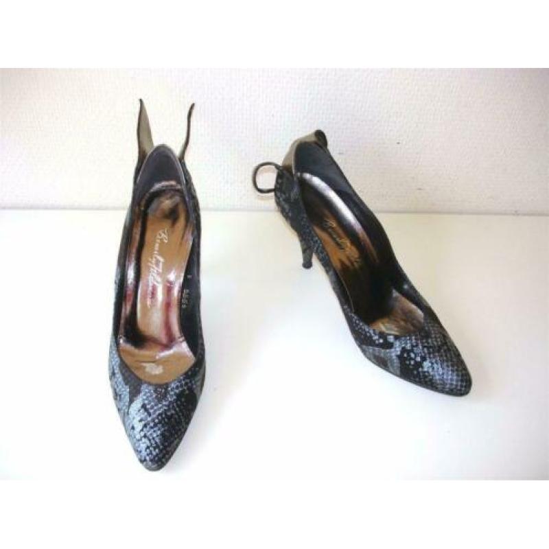 0565 VINTAGE Beverly Feldman pumps snake ibiza 36 37