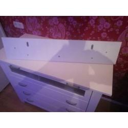 Witte commode met legplank MDF goede kwaliteit