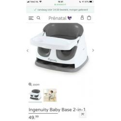 Ingenuity Baby Base 2-in-1 kinderstoel grijs