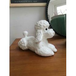Kitsch honden beeldje - vintage poedel