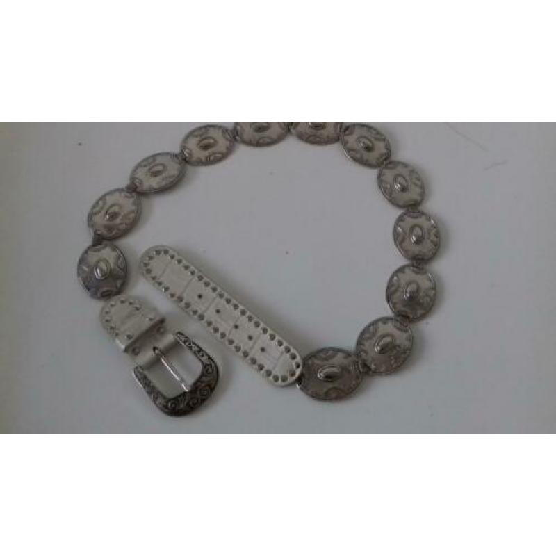 Originele NANNI wit croco riem maat 85 - 34 zware schakels