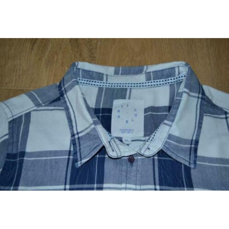 Blauw-wit geruit overhemd Anti Blue maat XL