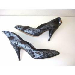 0565 VINTAGE Beverly Feldman pumps snake ibiza 36 37