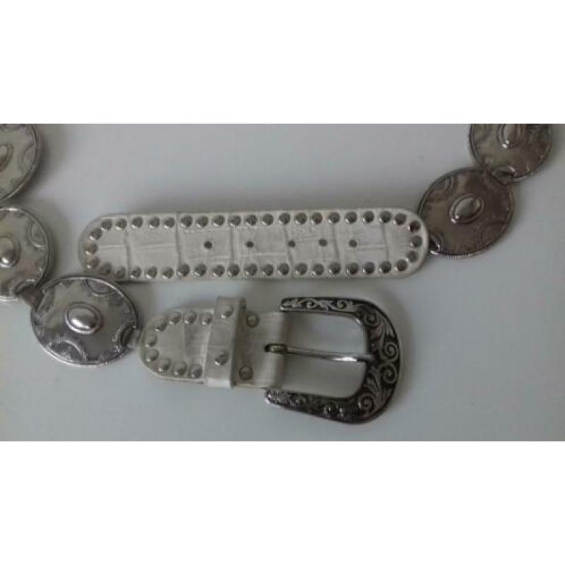 Originele NANNI wit croco riem maat 85 - 34 zware schakels