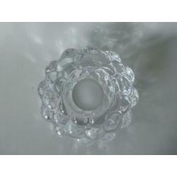 Orrefors Raspberry theelicht houder Ø 10 hoog 7 cm z.g.a.n.