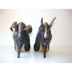 0565 VINTAGE Beverly Feldman pumps snake ibiza 36 37