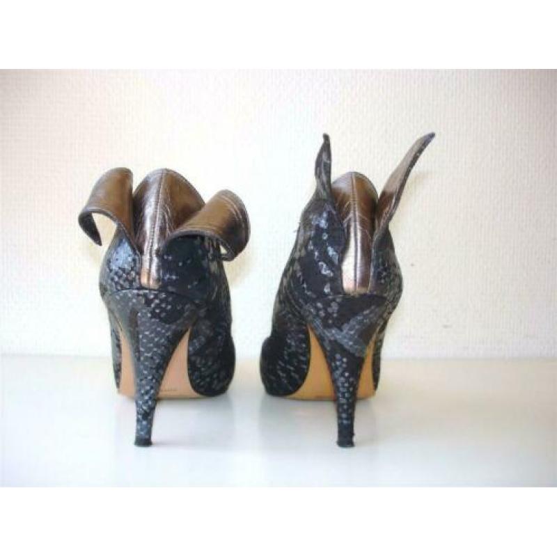0565 VINTAGE Beverly Feldman pumps snake ibiza 36 37
