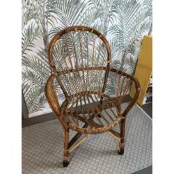 Retro rotan stoeltje
