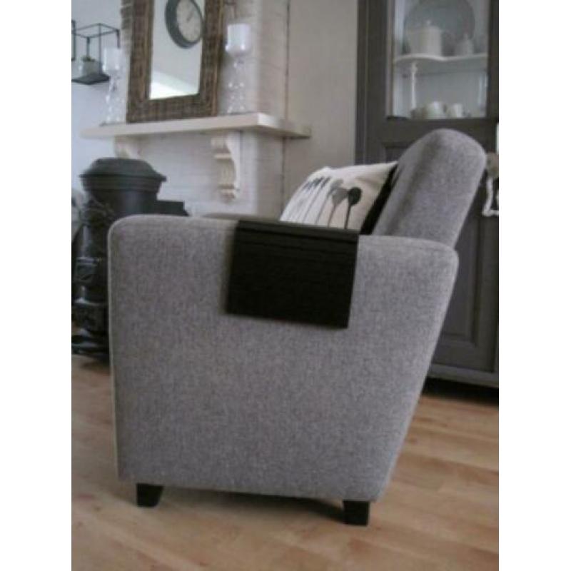 Compacte, grijze FAUTEUIL stevige zit - GOEDE KWALITEIT !!!