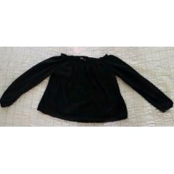 Bershka zwart blouse trui maat xs truien blousen feest