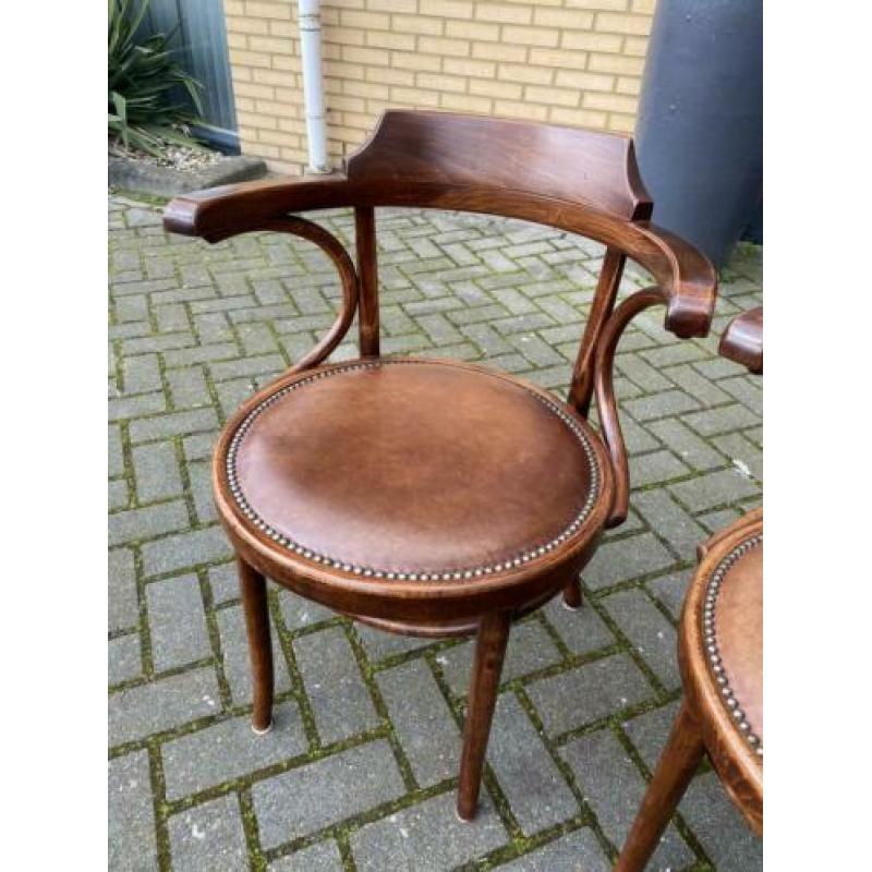 Antiek look Hutten Selection Norm bistro stoelen leer