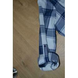 Blauw-wit geruit overhemd Anti Blue maat XL