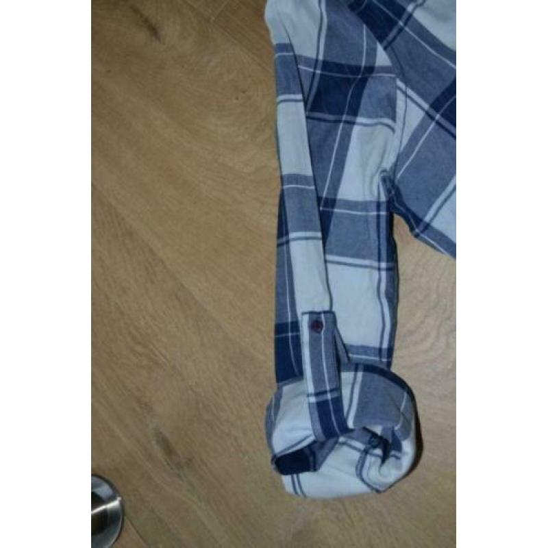 Blauw-wit geruit overhemd Anti Blue maat XL