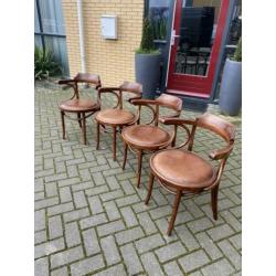 Antiek look Hutten Selection Norm bistro stoelen leer