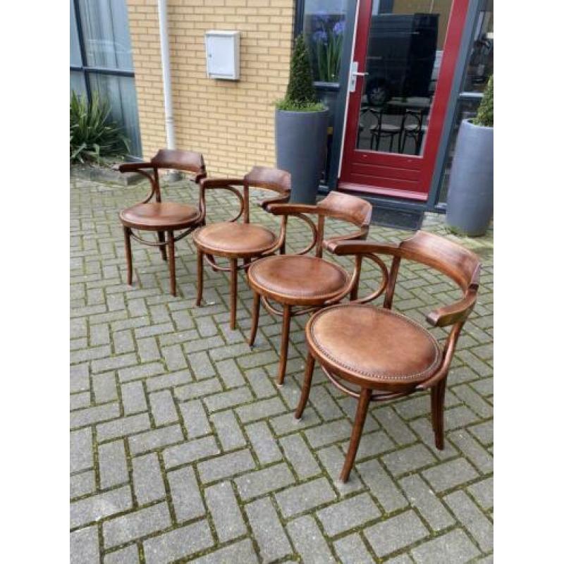 Antiek look Hutten Selection Norm bistro stoelen leer