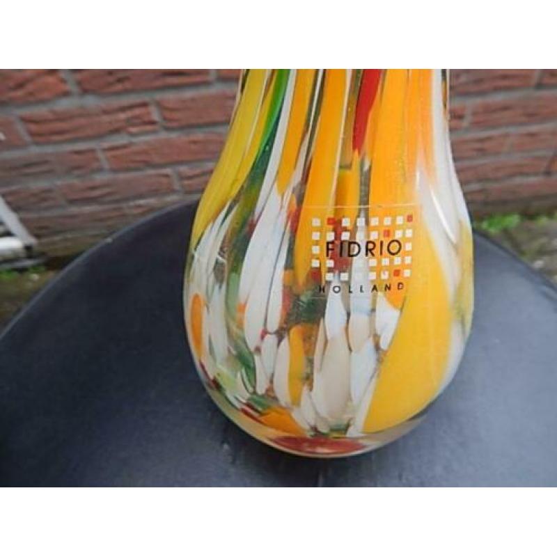 Oude Vaas Fidrio - vintage retro glas brocante Design
