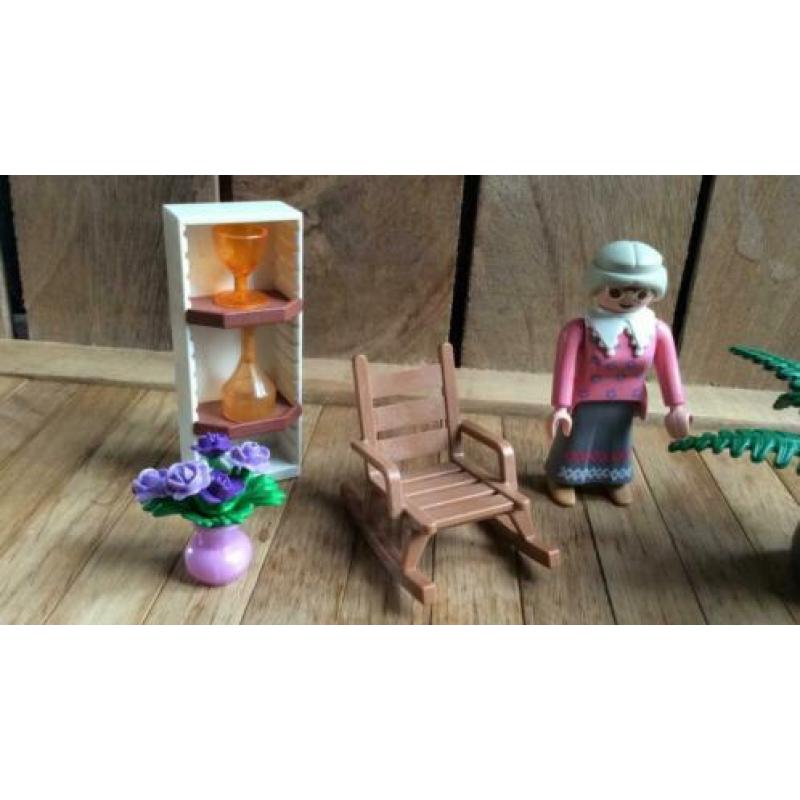 Playmobil oma schommelstoel plant kast bloemen vaas