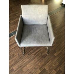Zes eetstoelen grijs