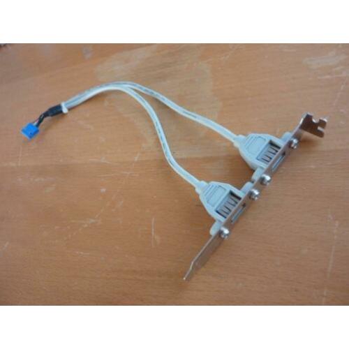 9 Pin Moederbord connector naar 2 poorten USB 2.0 ZGAN