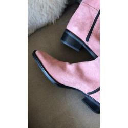 Roze laarzen 39 western suède stoer