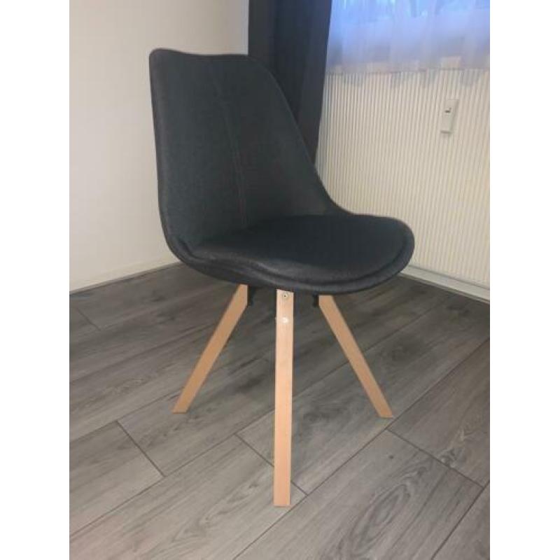 Eetkamerstoel kuipstoel, nieuw in doos, kleur antraciet