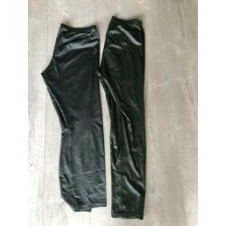 2x “leren” legging groen xl 1x Vero moda