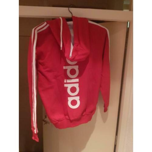 Adidas hoody/trainingspak rood met wit (nieuw)