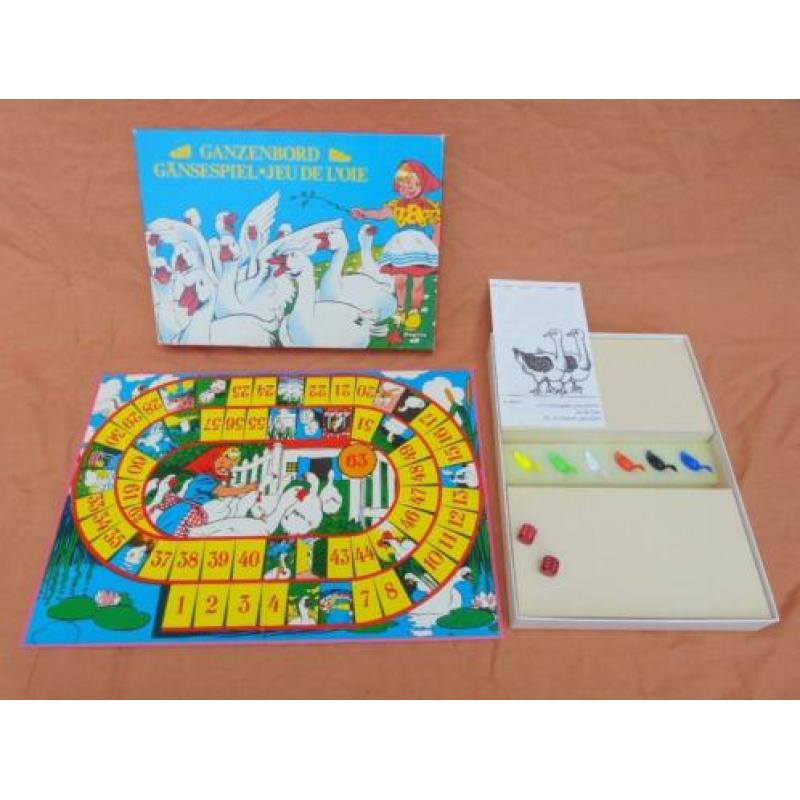 Nieuw uit 1975 Ganzenbord Papita No. 806/816 vintage spel he