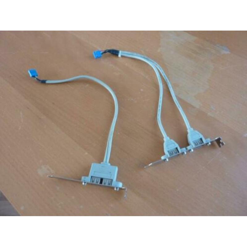 9 Pin Moederbord connector naar 2 poorten USB 2.0 ZGAN