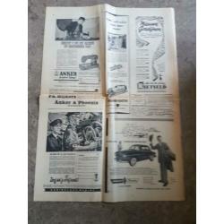 Advertentiepagina Renault, Anker, Kon Marine (krant 1955)