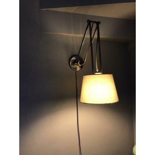 Prachtige lamp, verstelbaar, geborsteld chroom