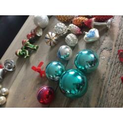 Oude vintage antieke kerstballen