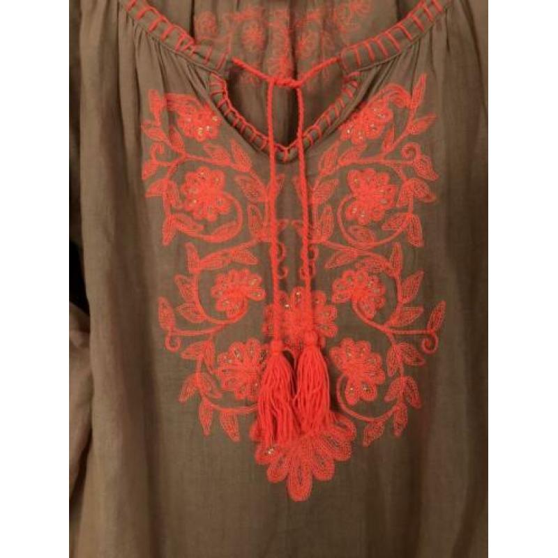 ?? nude Ibiza tuniek neon place du soleil hippie borduursel