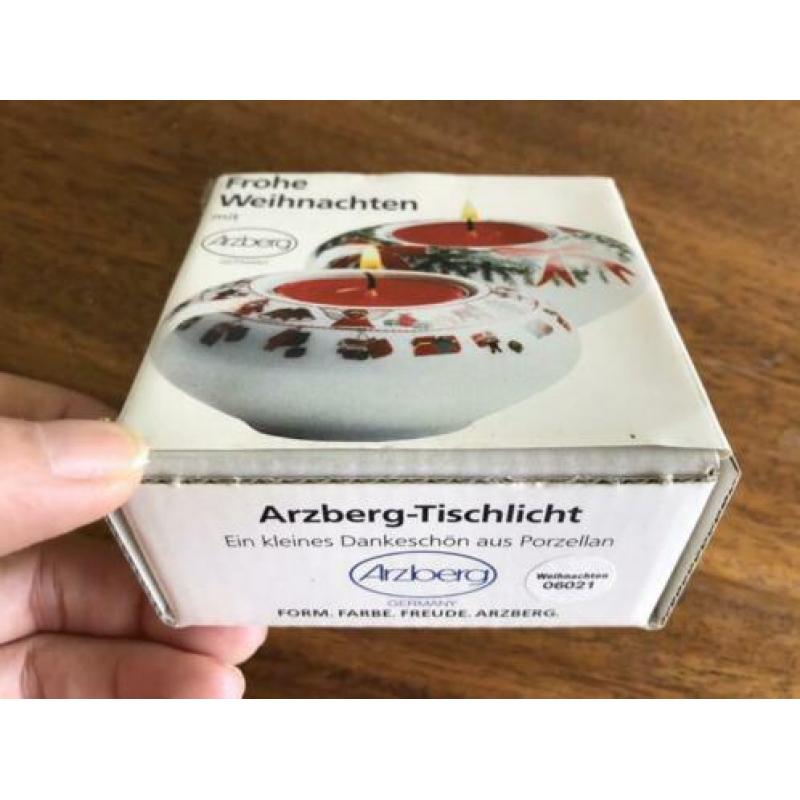 6 stuks nieuwe Arzberg porseleinen Kerst lichtjes.
