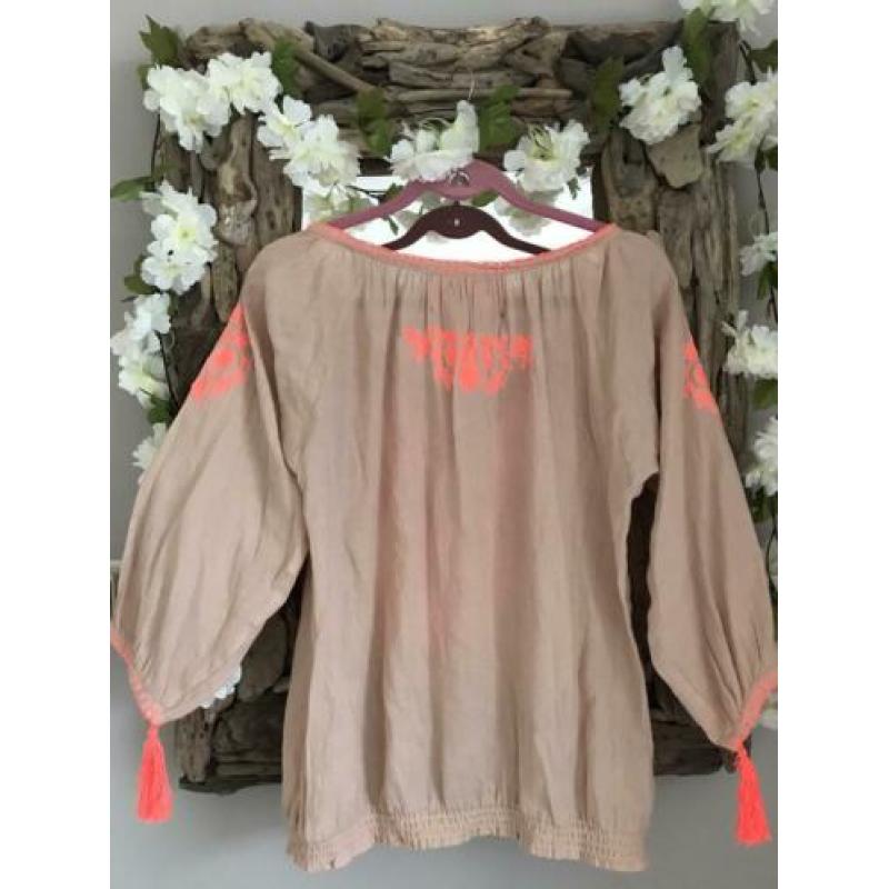 ?? nude Ibiza tuniek neon place du soleil hippie borduursel