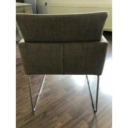 Zes eetstoelen grijs