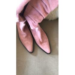 Roze laarzen 39 western suède stoer