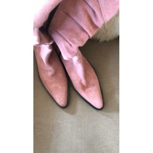 Roze laarzen 39 western suède stoer