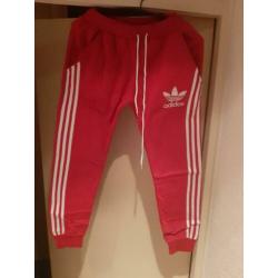 Adidas hoody/trainingspak rood met wit (nieuw)