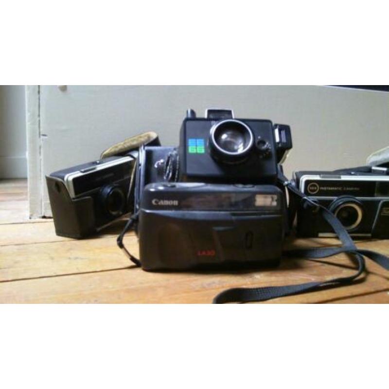 vintage verzameling van vier fototoestellen oa 1 polaroid