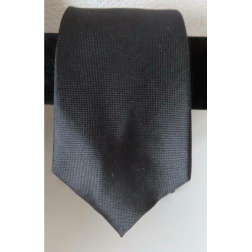 Suit Supply 100% zijde stropdas zwart