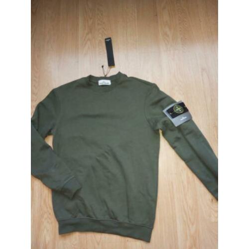 Stone island sweater s legergroen nieuw