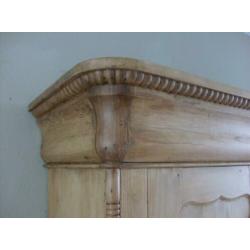 Oude Massief Grenen Biedermeier Kast/Kledingkast