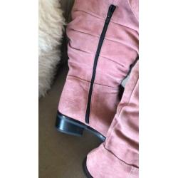 Roze laarzen 39 western suède stoer